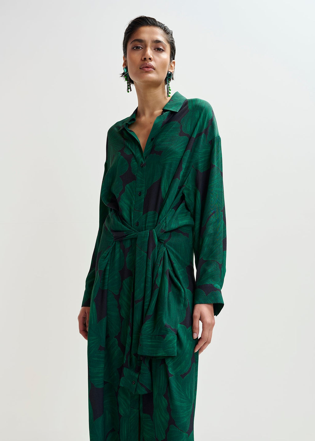 KAMILA WAIST TIE SHIRT DRESS ESSENTIEL ANTWERP