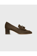 Kilt Heel Chocolate Suede - Primm'sKilt Heel Chocolate SuedeMashburn