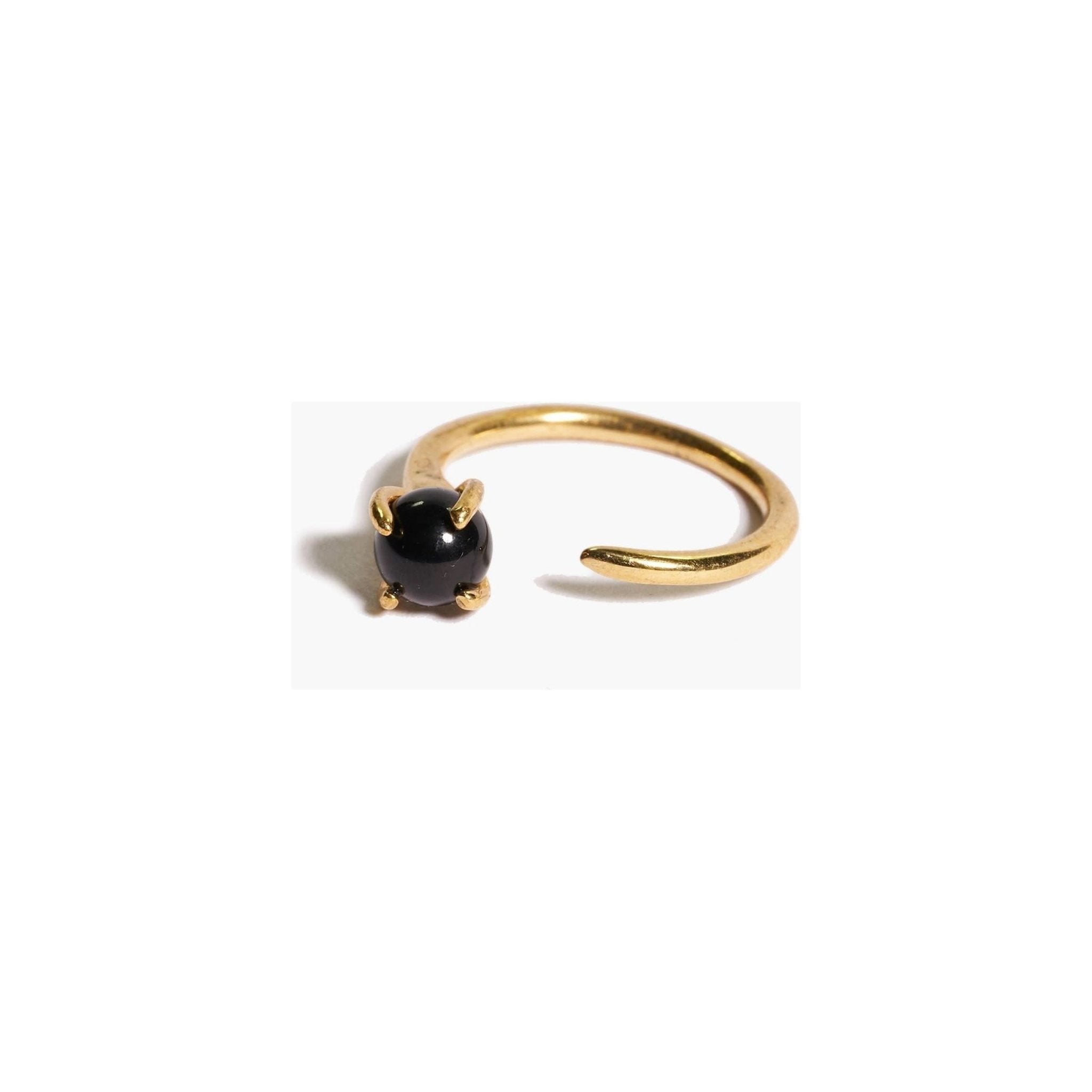 Klint Ring in Brass with Black Onyx - Primm'sKlint Ring in Brass with Black OnyxOdette New York