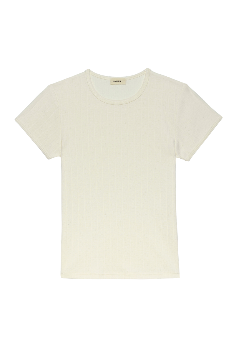 The Pointelle Baby Tee DONNI.