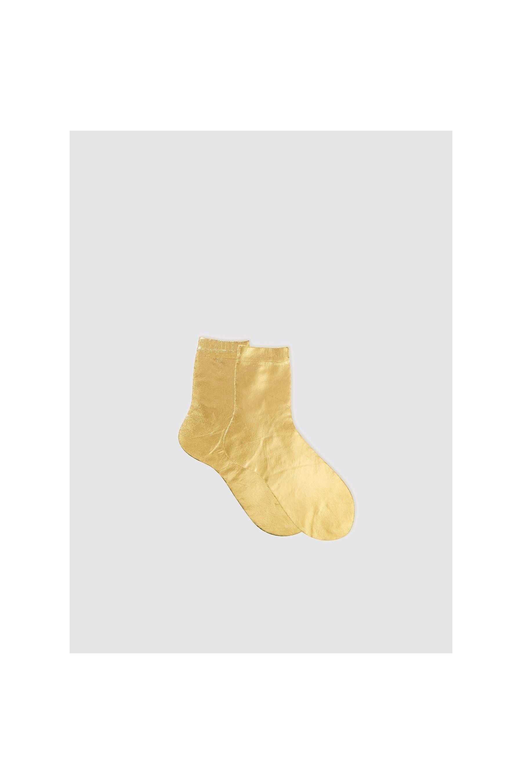 Laminated One Socks Gold Maria la Rosa
