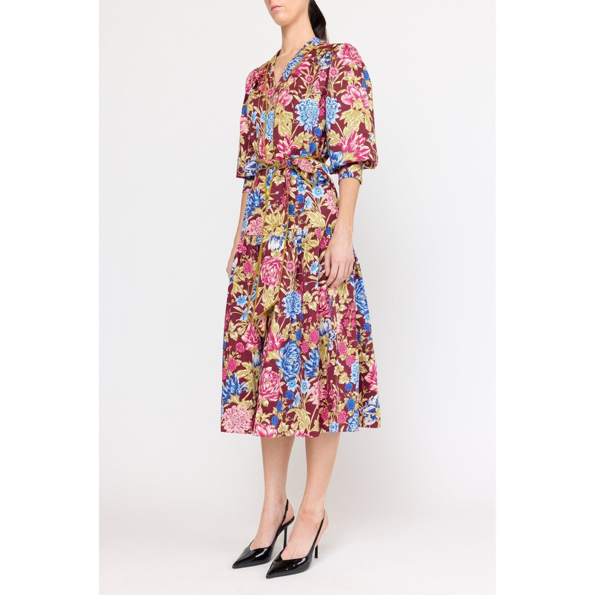 Layla Dress - Carmine Floral - Primm'sLayla Dress - Carmine FloralChristy Lynn