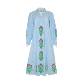 Leo Dress in Palladio Garden & Thin Stripes - Primm'sLeo Dress in Palladio Garden & Thin StripesSZ BlockPrints