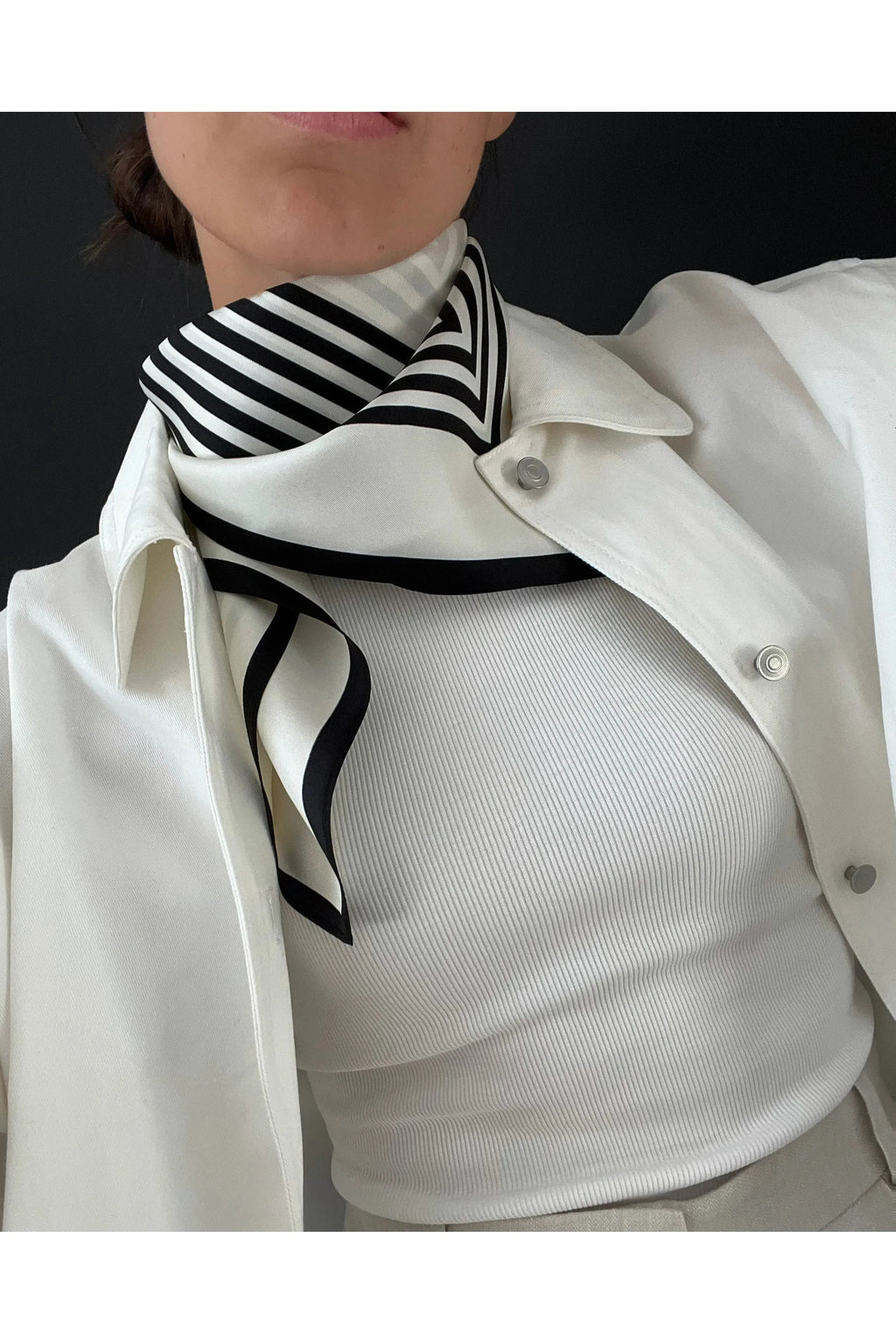 Lescarf NO. 1 | CREAM | 65 CM - Primm'sLescarf NO. 1 | CREAM | 65 CMLescarf