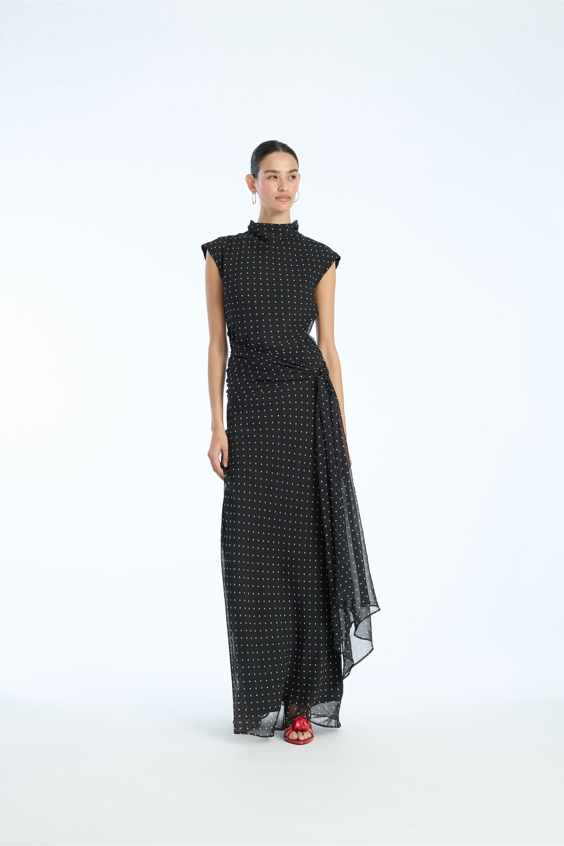 Long Dress W. Tie - Primm'sLong Dress W. TieROTATE Birger Christensen