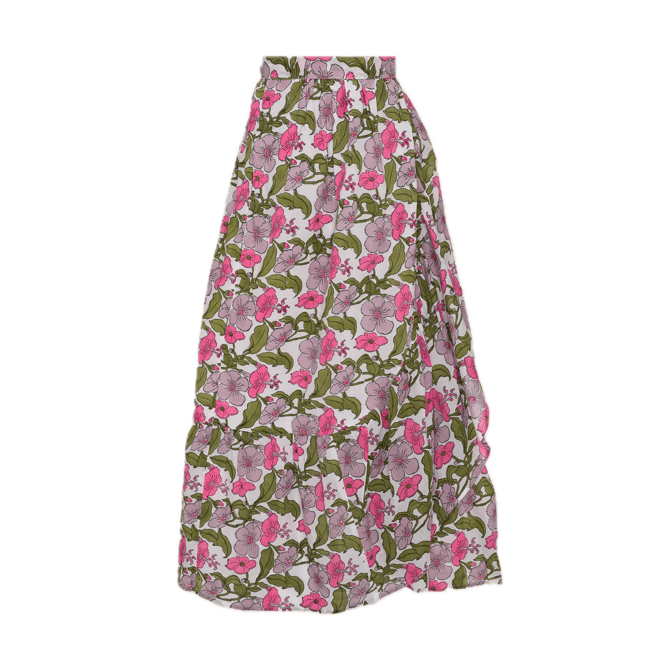 Long Wrap Skirt in Flower Power Print - Primm'sLong Wrap Skirt in Flower Power PrintSZ BlockPrints