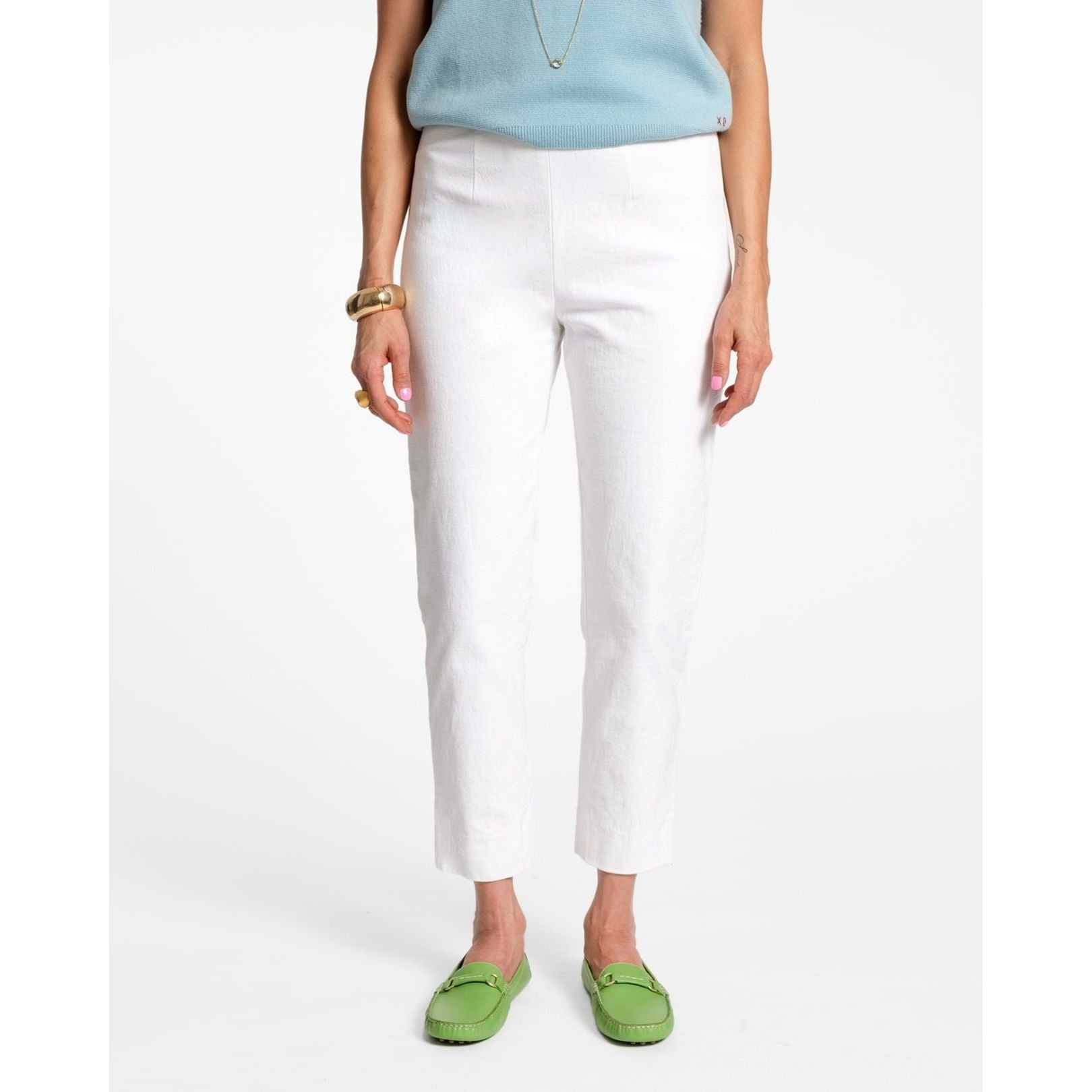 Lucy Cigarette Pant Cotton Stretch White - Primm'sLucy Cigarette Pant Cotton Stretch WhiteFrances Valentine