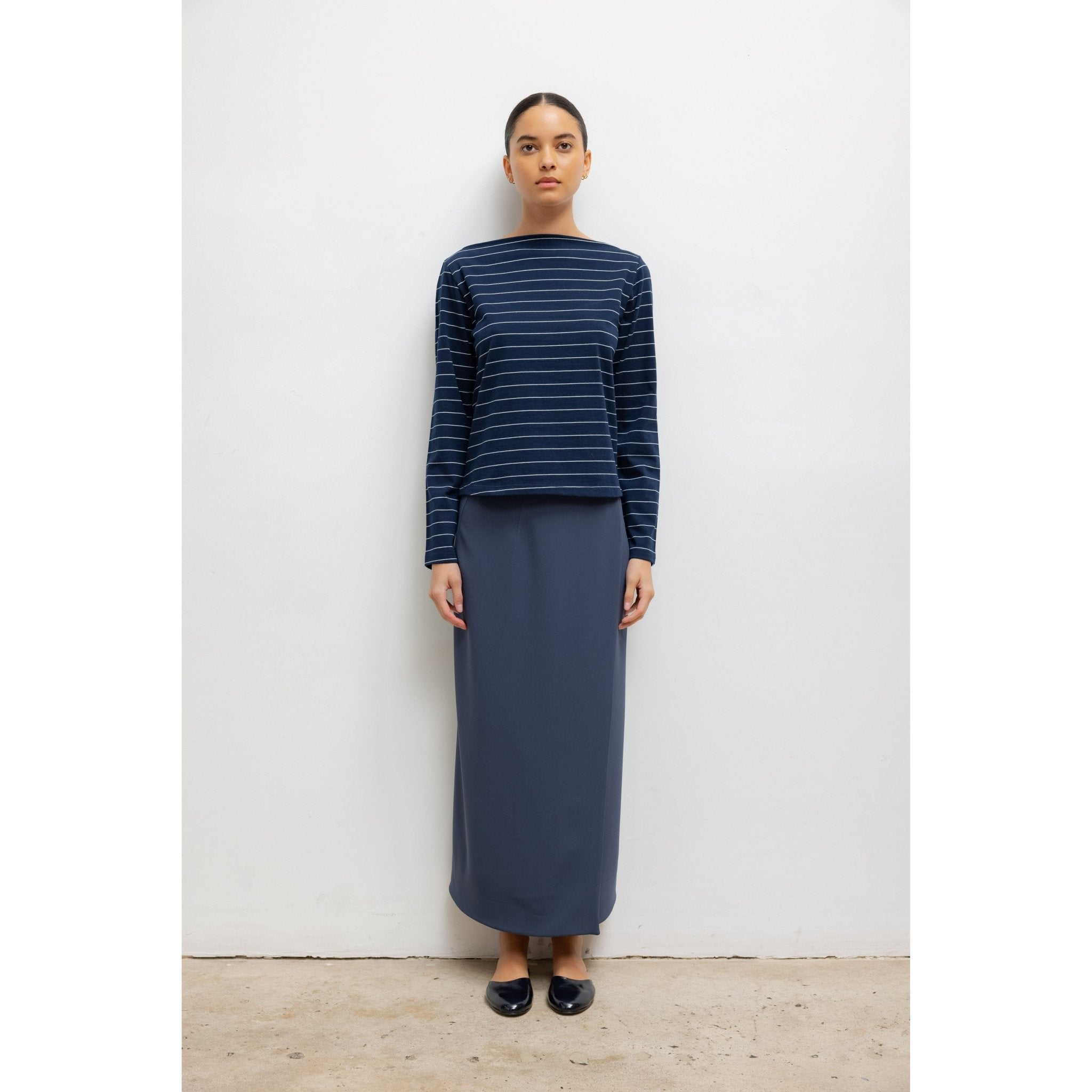 Margo Stripe Long Sleeve Boatneck LESET