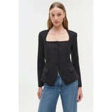 Marlowe U - Neck Jacket Black - Primm'sMarlowe U - Neck Jacket BlackSimkhai