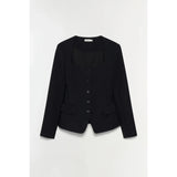 Marlowe U - Neck Jacket Black - Primm'sMarlowe U - Neck Jacket BlackSimkhai