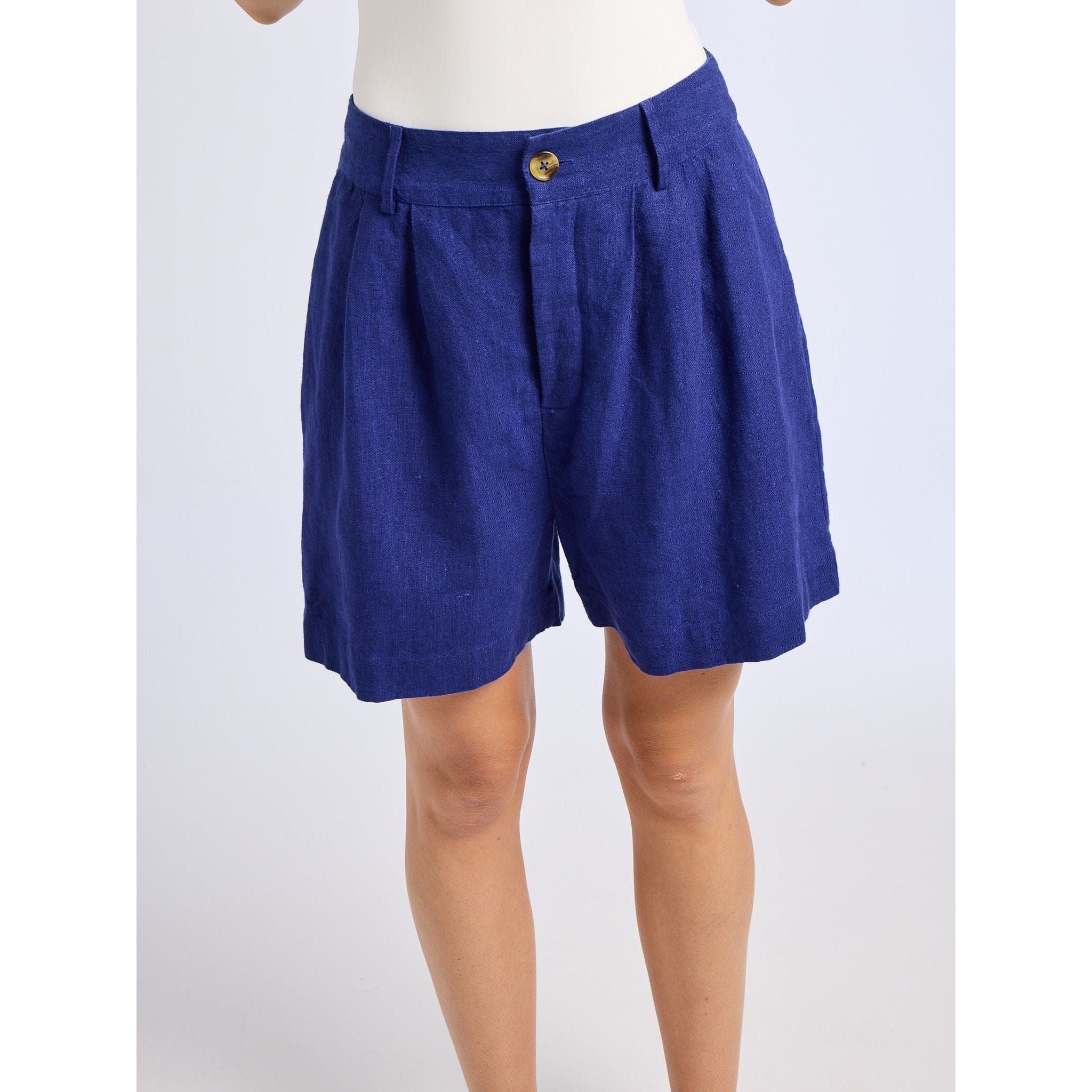 Maxwell Short in Navy Linen - Primm'sMaxwell Short in Navy LinenMille