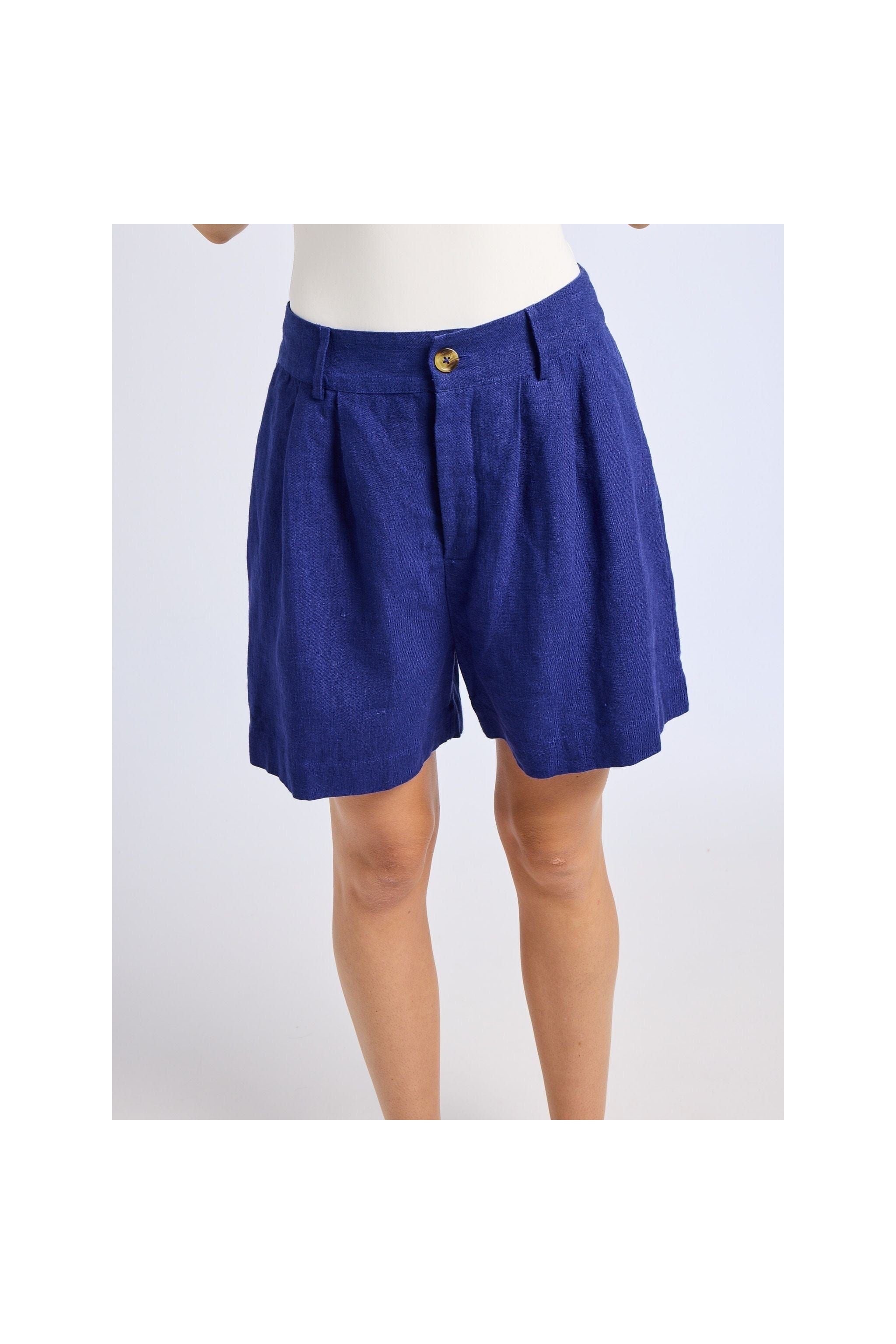 Maxwell Short in Navy Linen - Primm'sMaxwell Short in Navy LinenMille