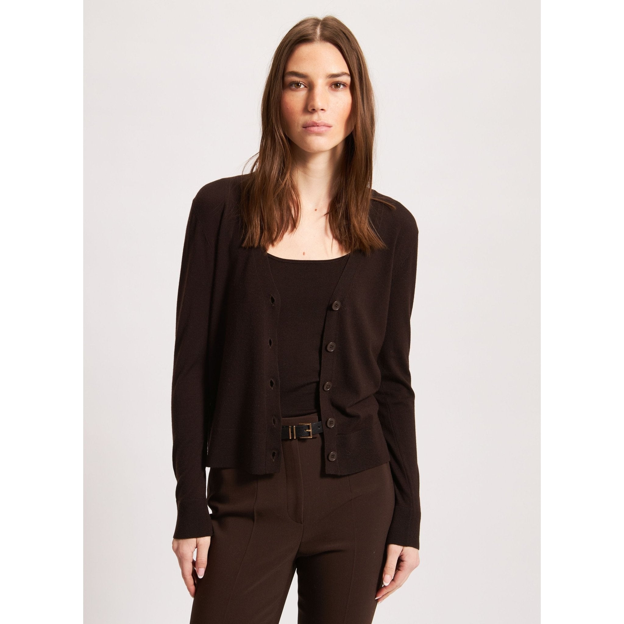 Merino Fitted Btn Cardi - Primm'sMerino Fitted Btn CardiPatrick Assaraf