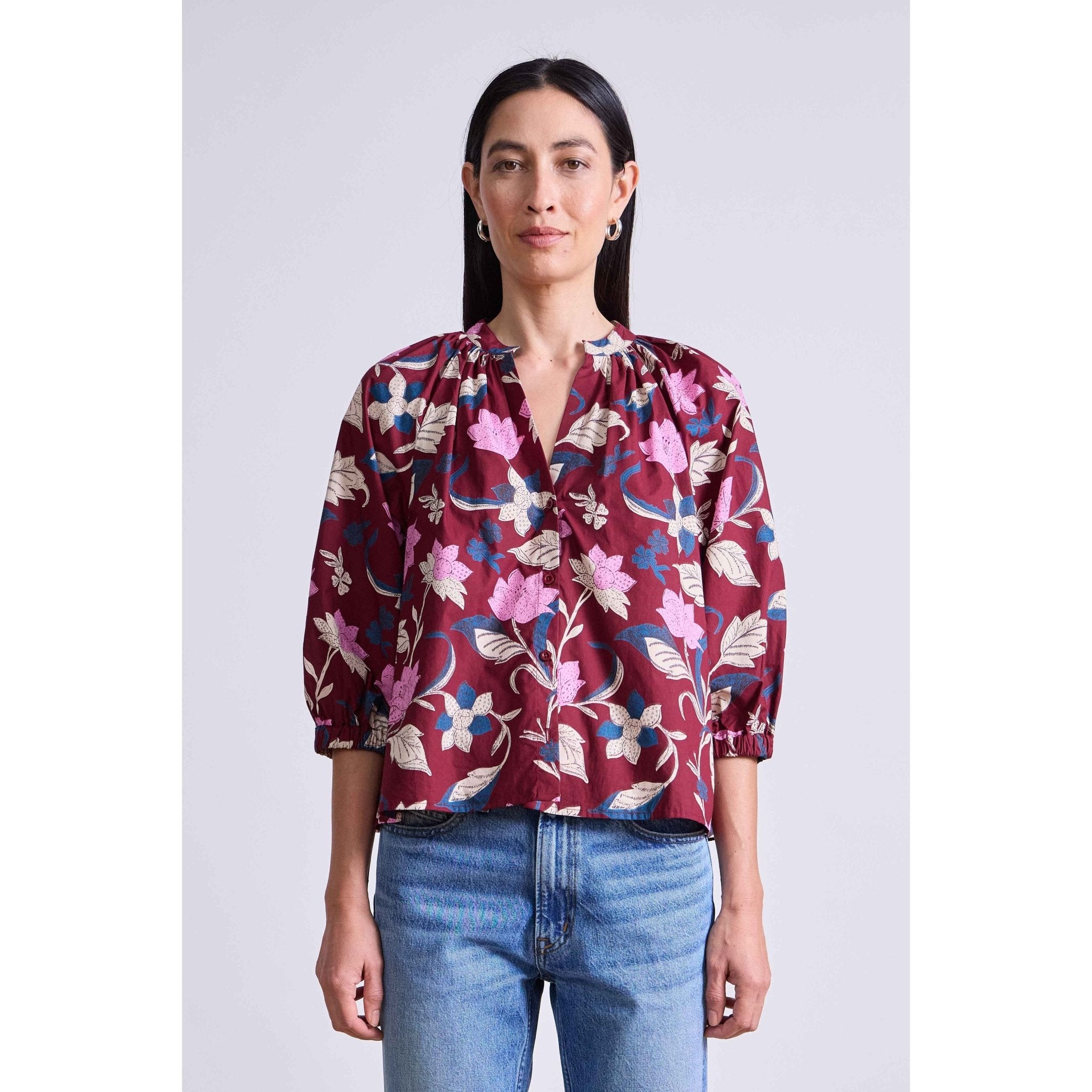 Messina Top Essa Floral Merlot - Primm'sMessina Top Essa Floral MerlotApiece Apart