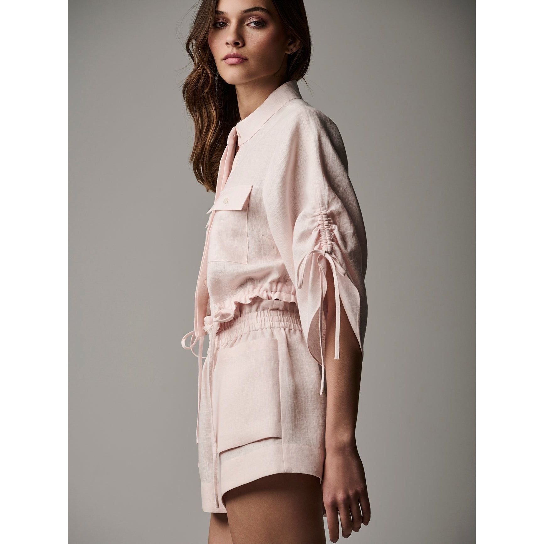 Mira Short Rose Quartz - Primm'sMira Short Rose QuartzHEVRON