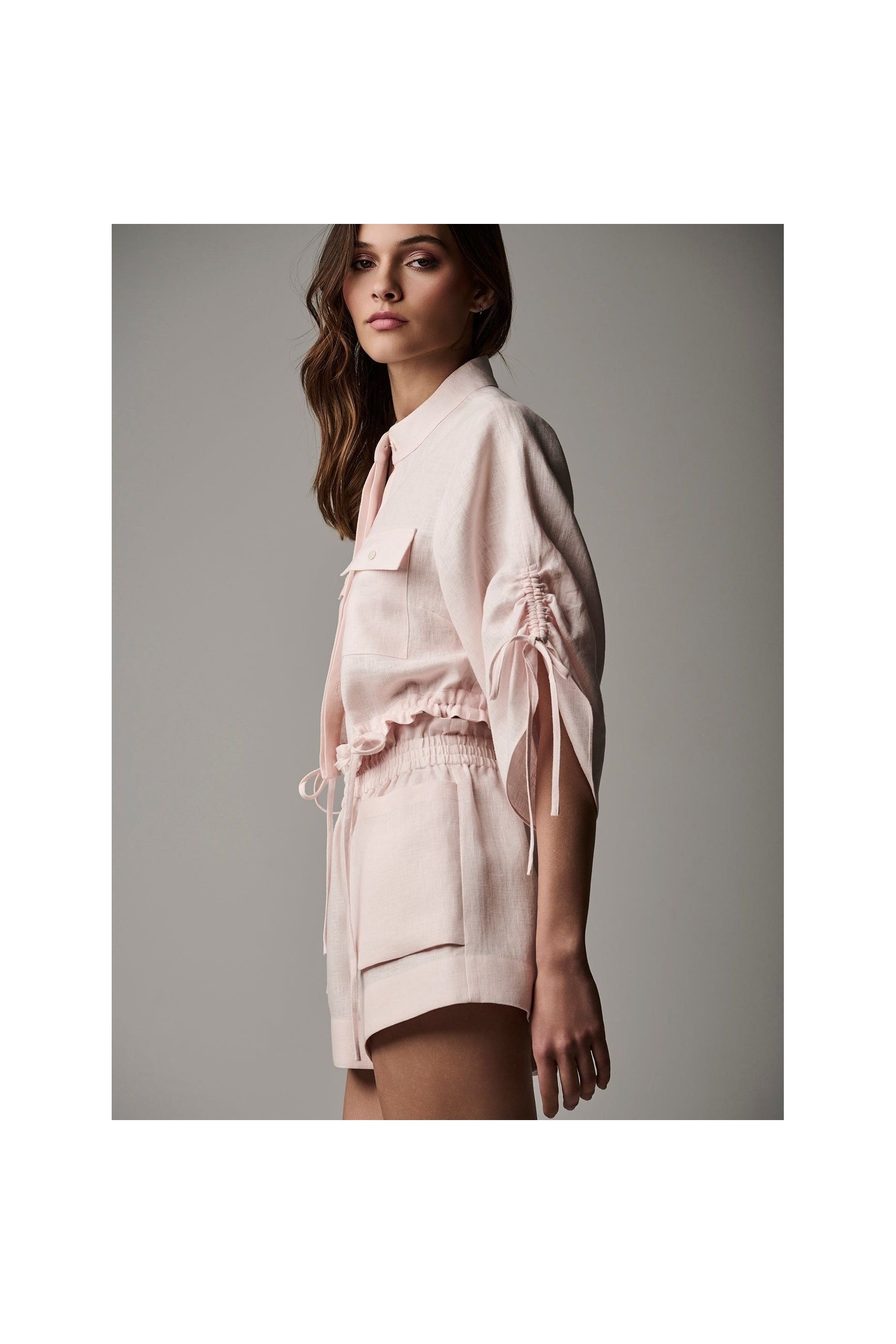 Mira Short Rose Quartz - Primm'sMira Short Rose QuartzHEVRON