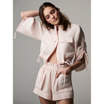 Mira Short Rose Quartz - Primm'sMira Short Rose QuartzHEVRON