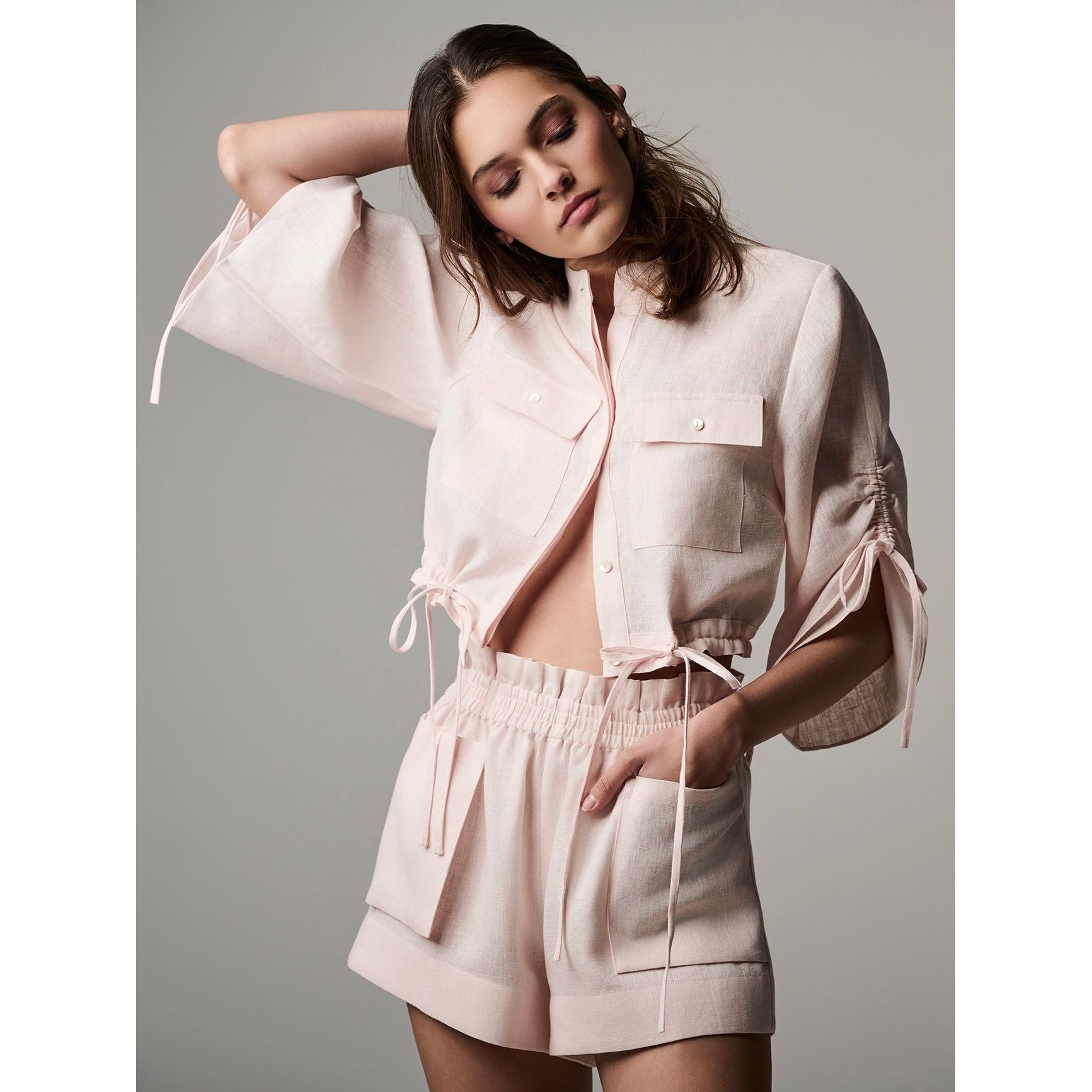 Mira Short Rose Quartz - Primm'sMira Short Rose QuartzHEVRON