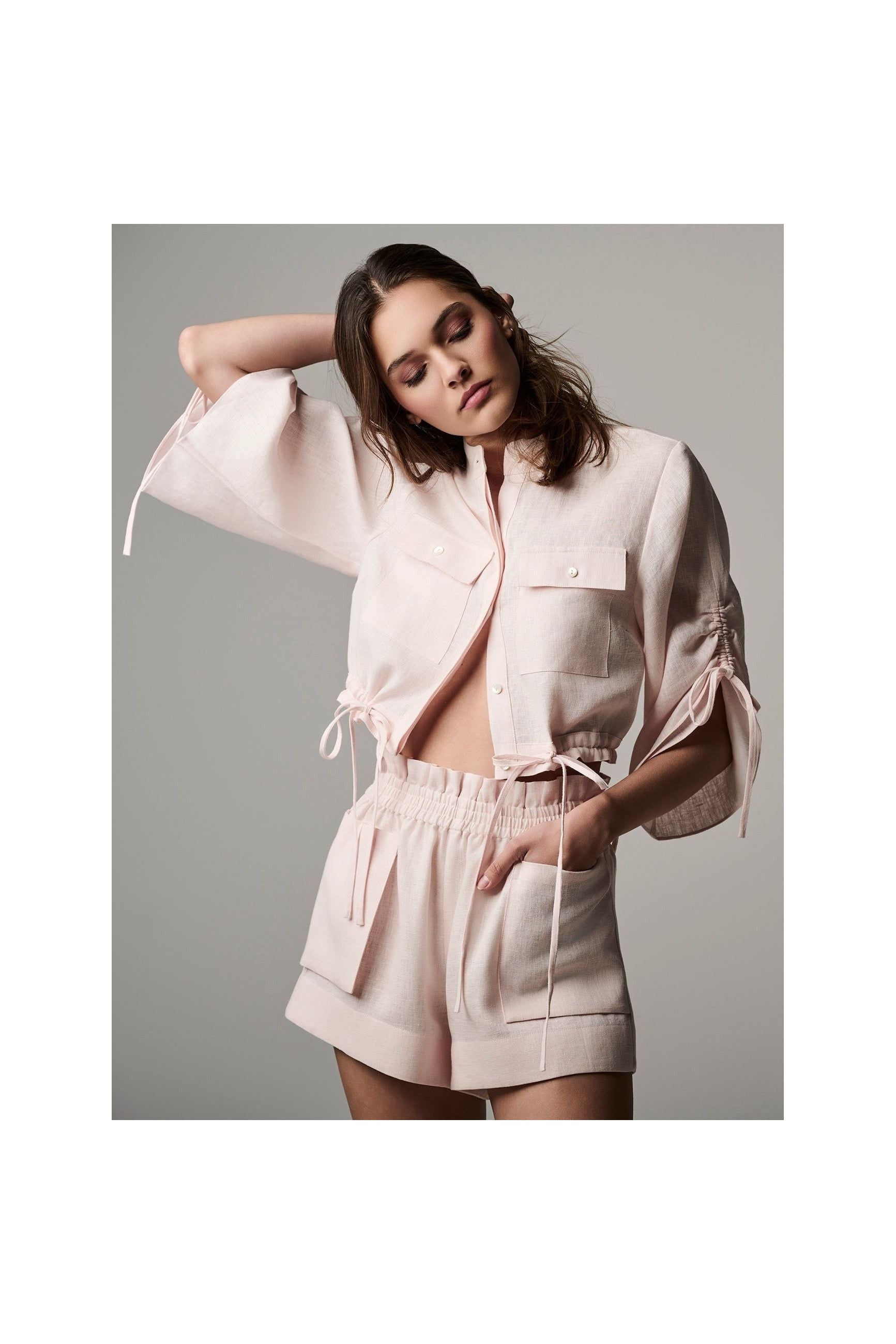 Mira Short Rose Quartz - Primm'sMira Short Rose QuartzHEVRON