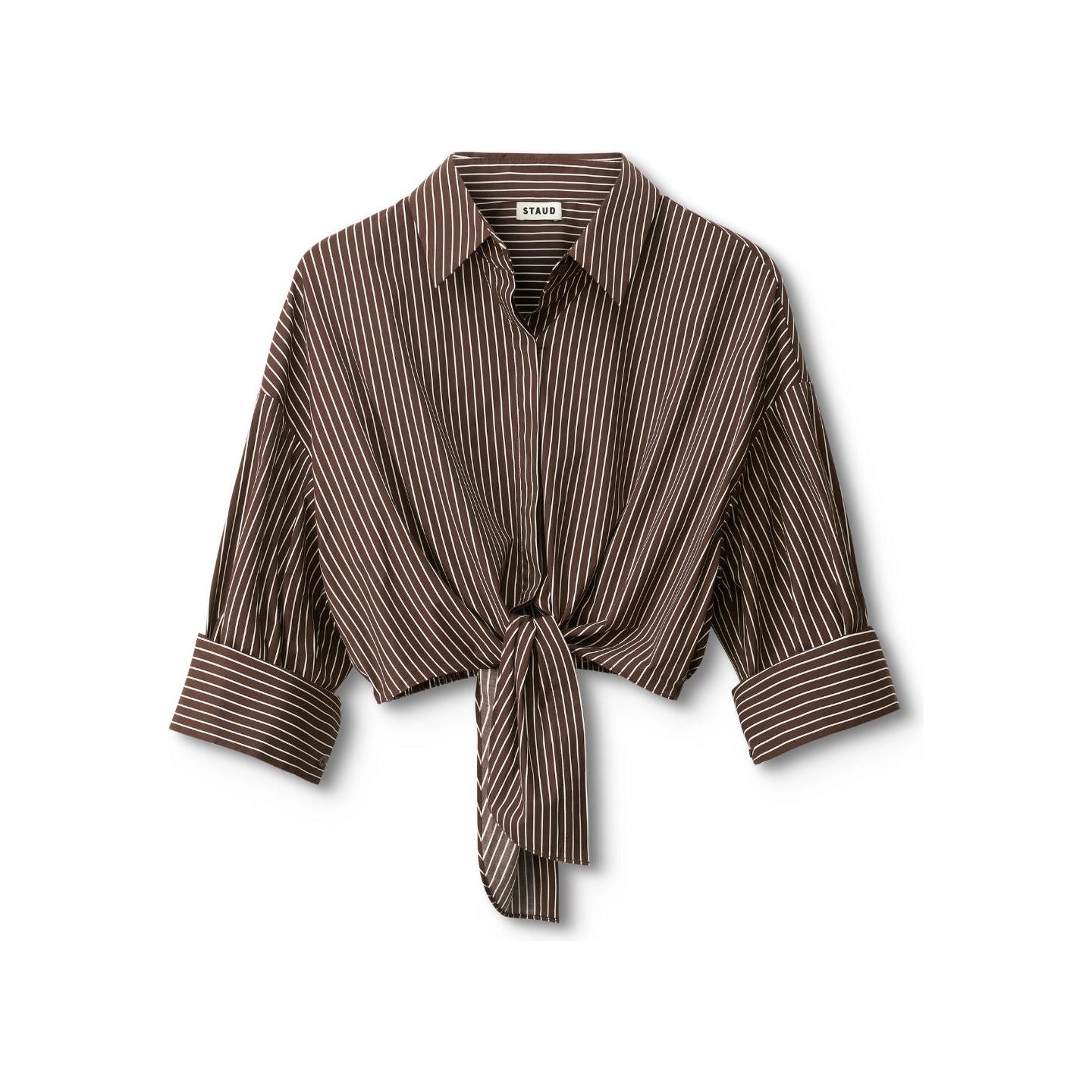 Staud Lisa Top in Dark Micro and Oak Stripe