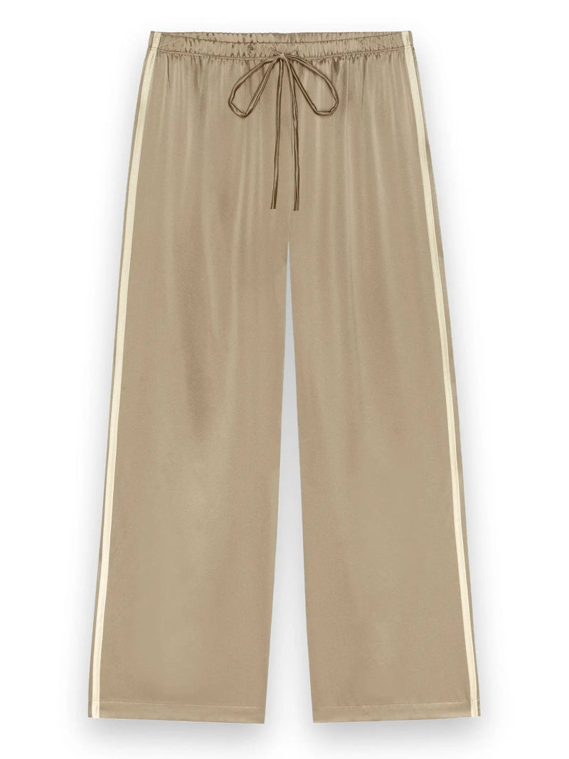 The Silk Stripe Crop Pant