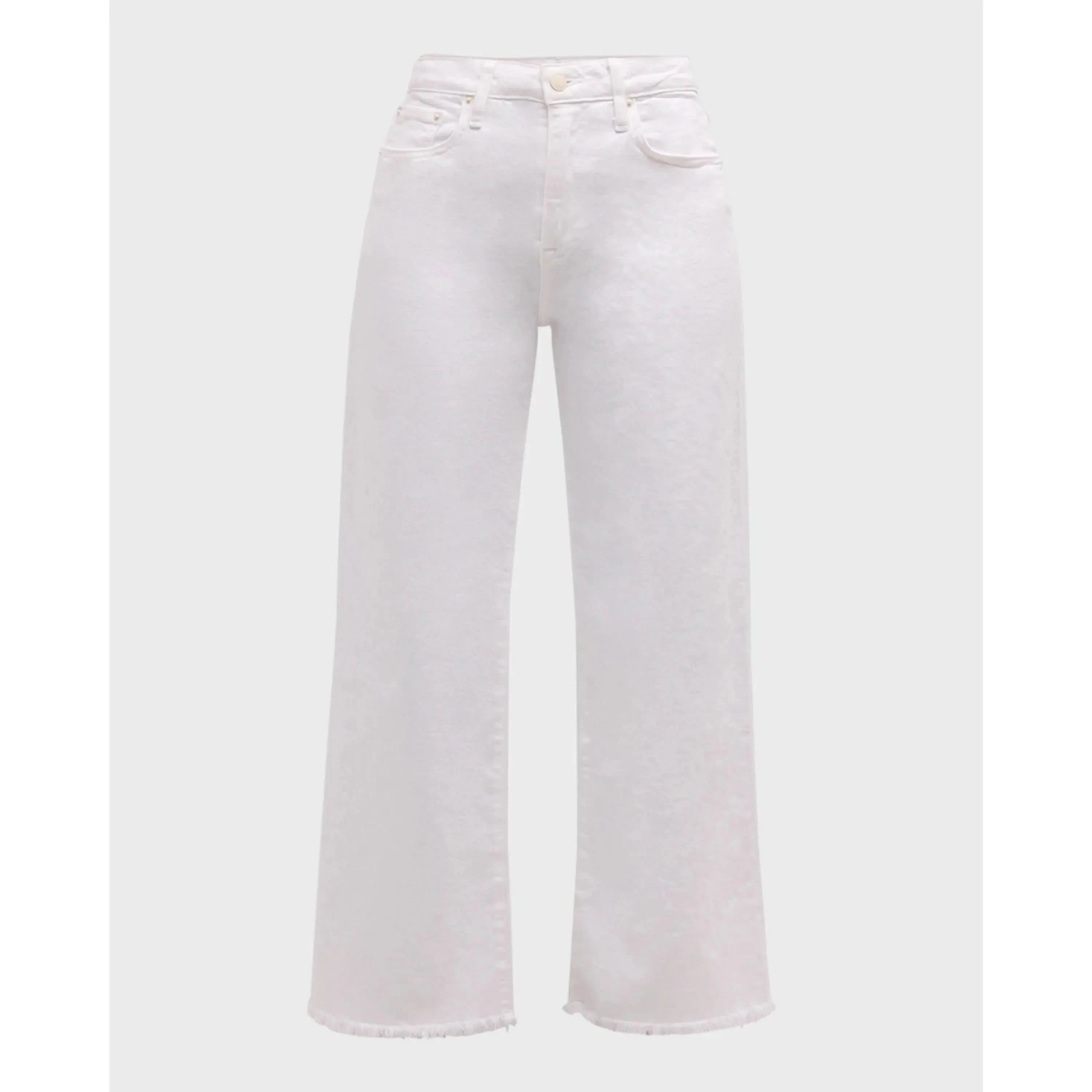 Wide Leg Denim Pants | White Denim Pants | Primm's