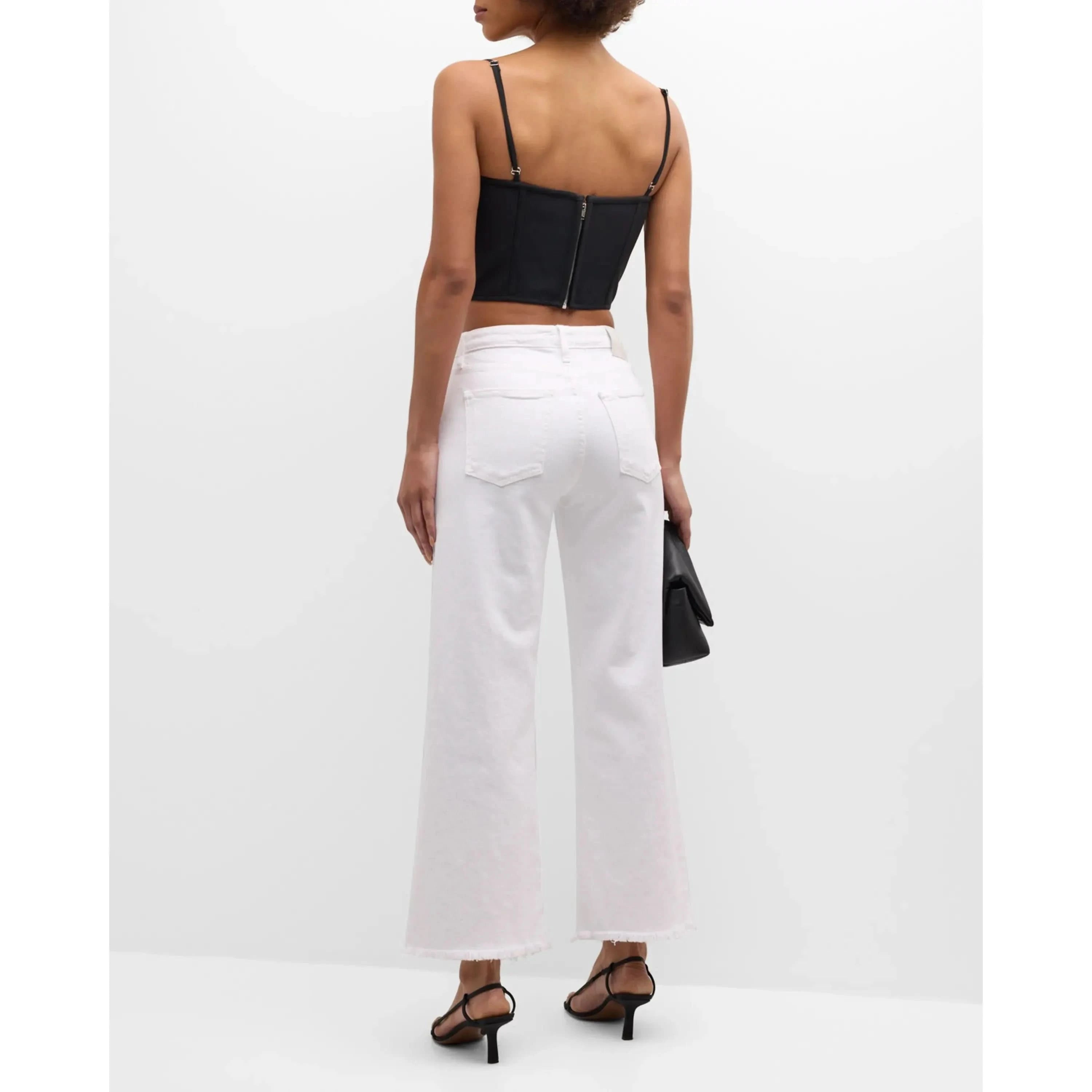Wide Leg Denim Pants | White Denim Pants | Primm's