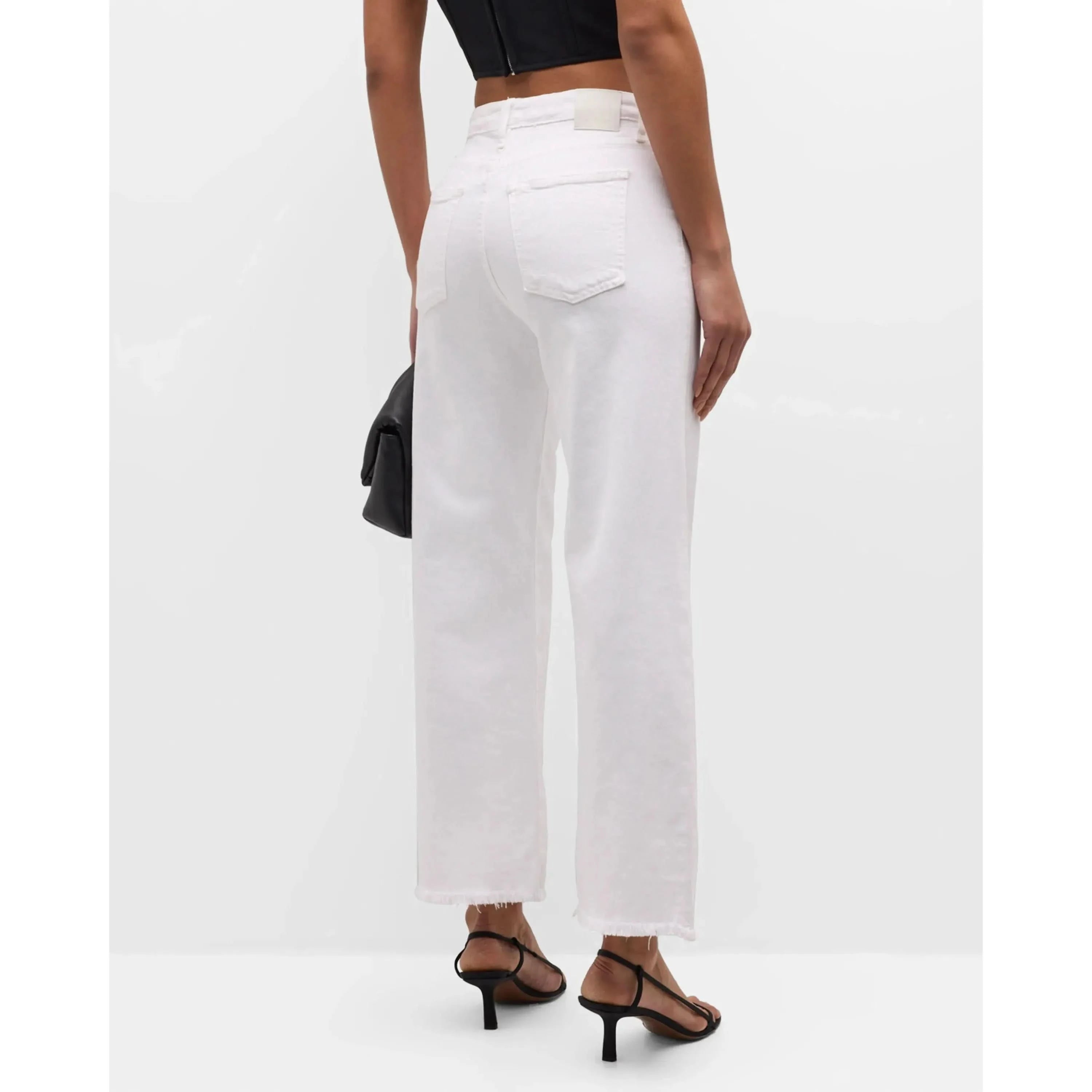 Wide Leg Denim Pants | White Denim Pants | Primm's