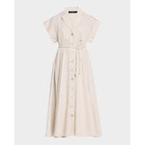 No Pise La Grama Guayaba Linen Maxi Shirtdress