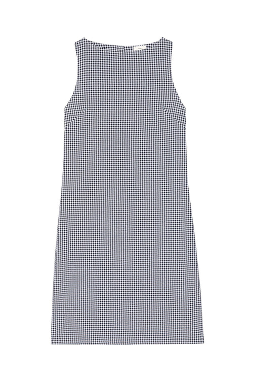The Cotton Gingham Boatneck Dress DONNI.