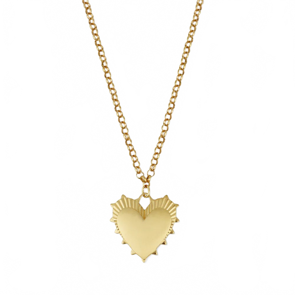 Heart of Gold Necklace - 18" Belcher Hart