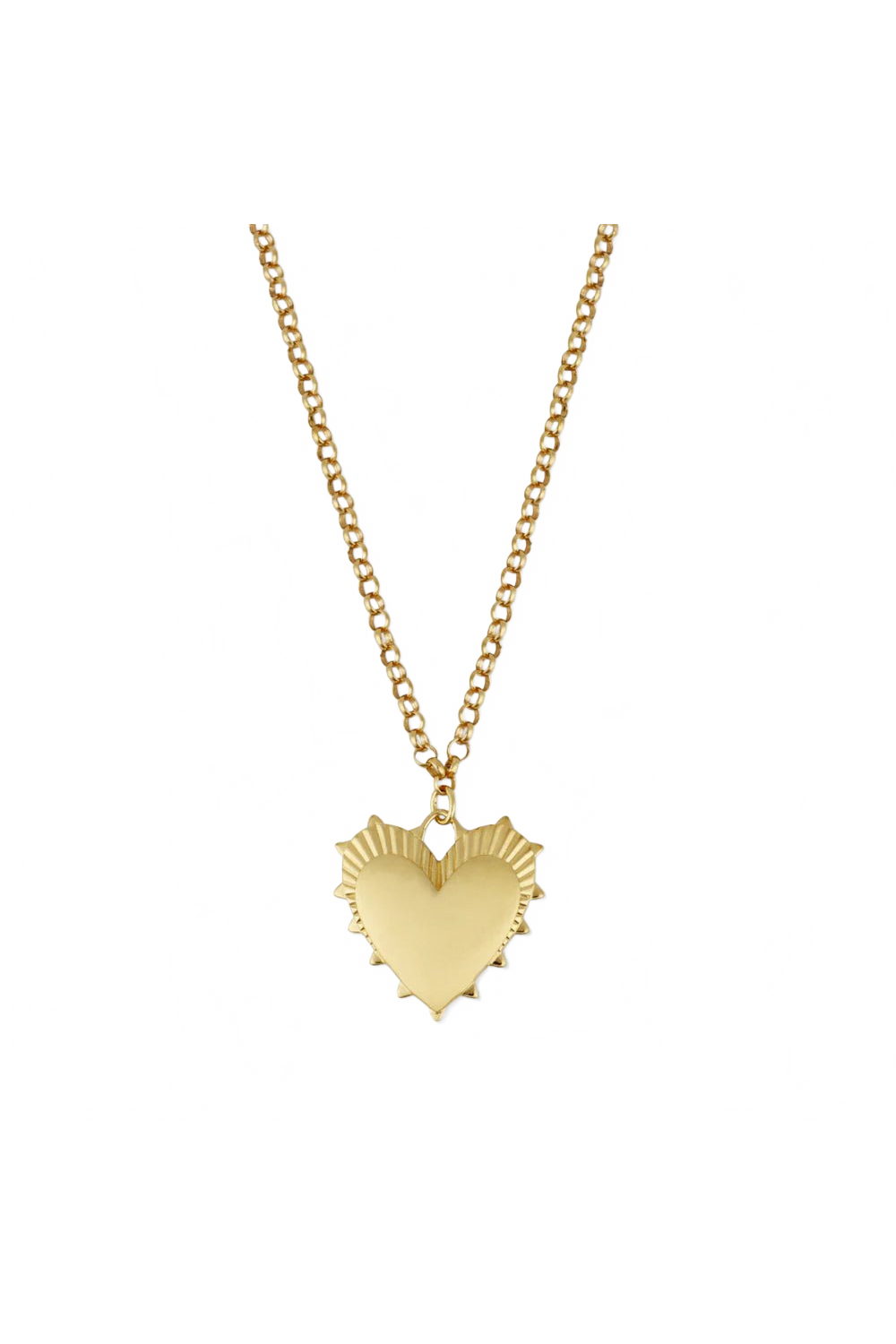 Heart of Gold Necklace - 18" Belcher Hart