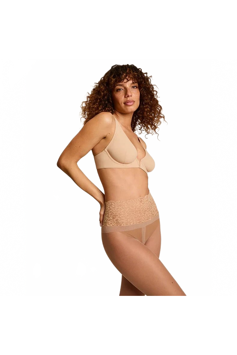 Sexy Sheer Tights Biege Commando