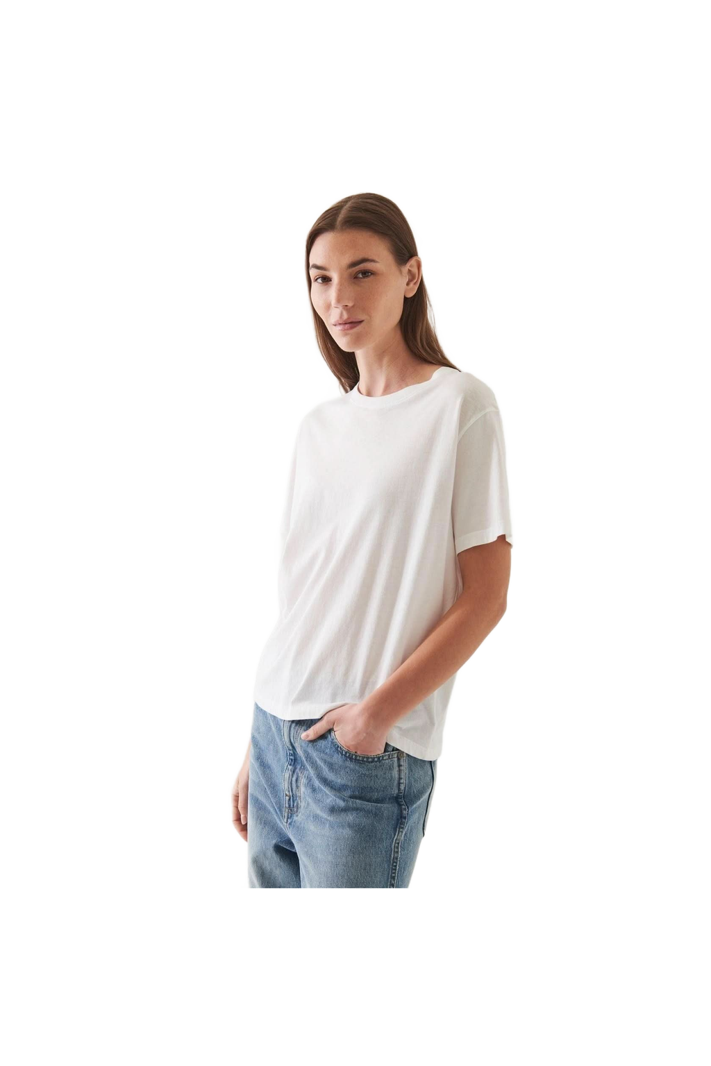 SS Iconic  Boyfriend Crew White Patrick Assaraf