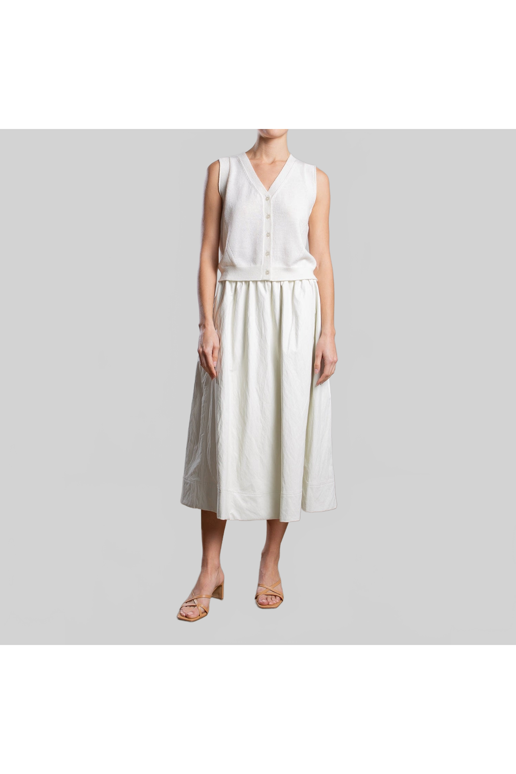 Claudia Skirt in Faux Leather Pharaoh