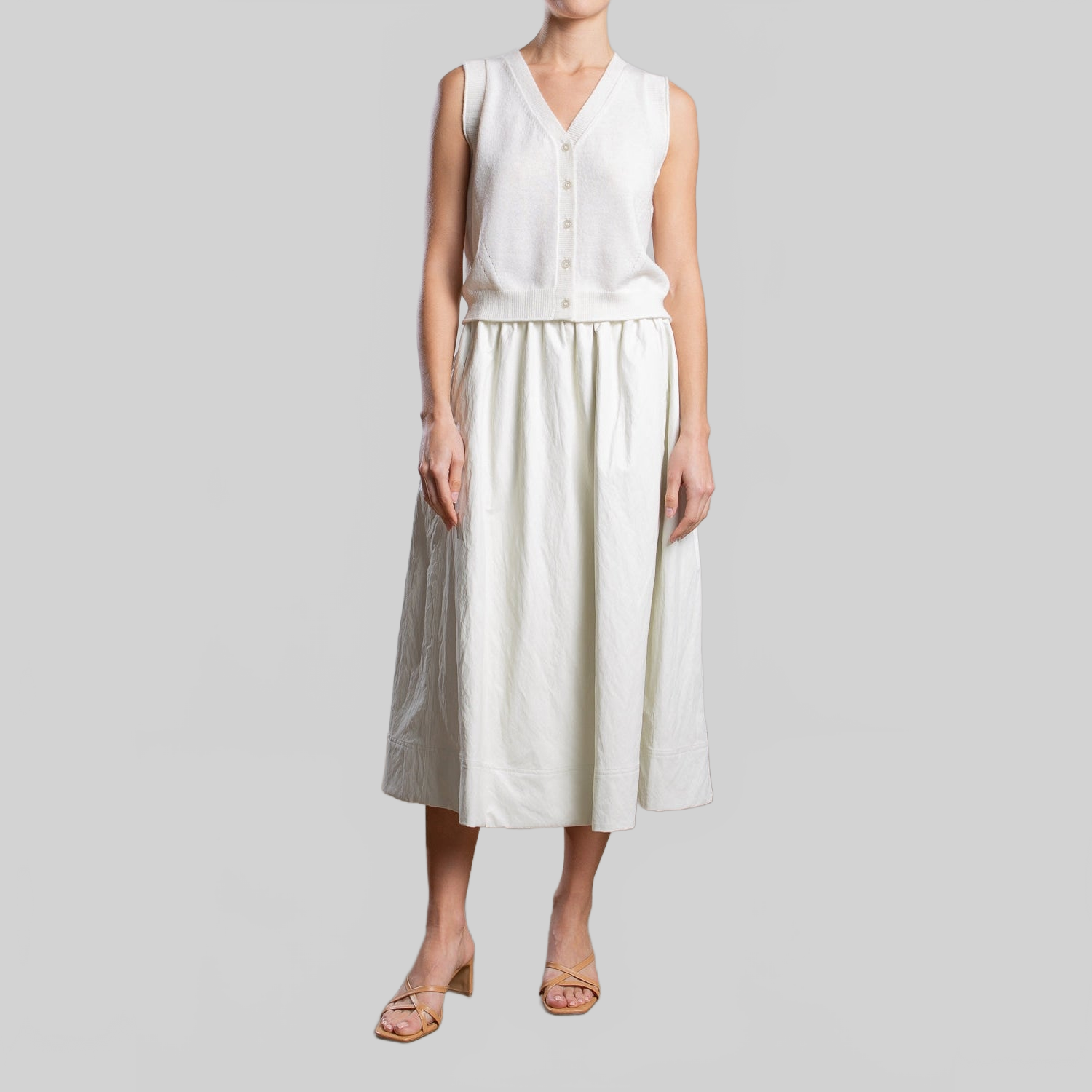 Claudia Skirt in Faux Leather Pharaoh