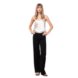 Flavia Pants Crepe Black Avenue Montaigne