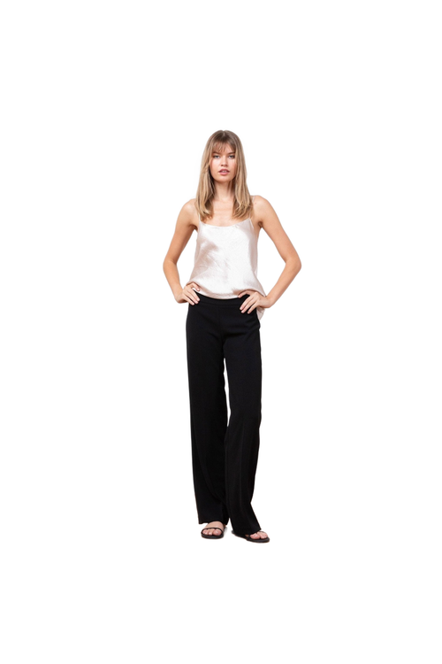 Flavia Pants Crepe Black Avenue Montaigne
