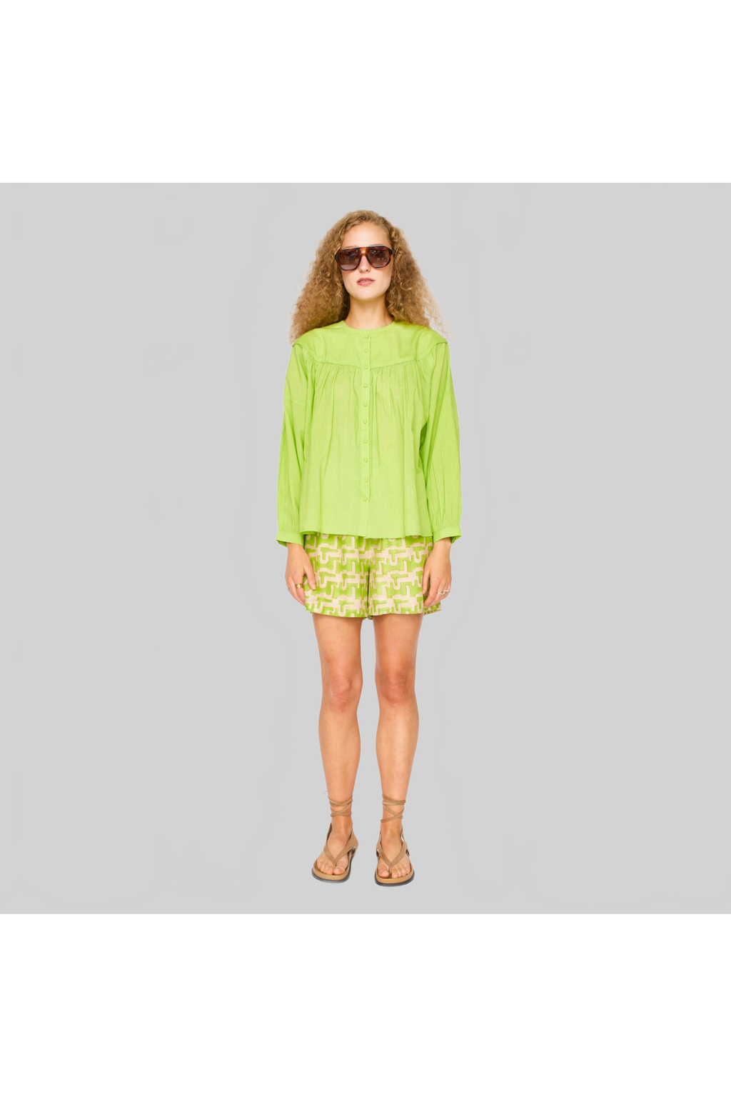 Oslo Blouse in Key Lime MIRTH