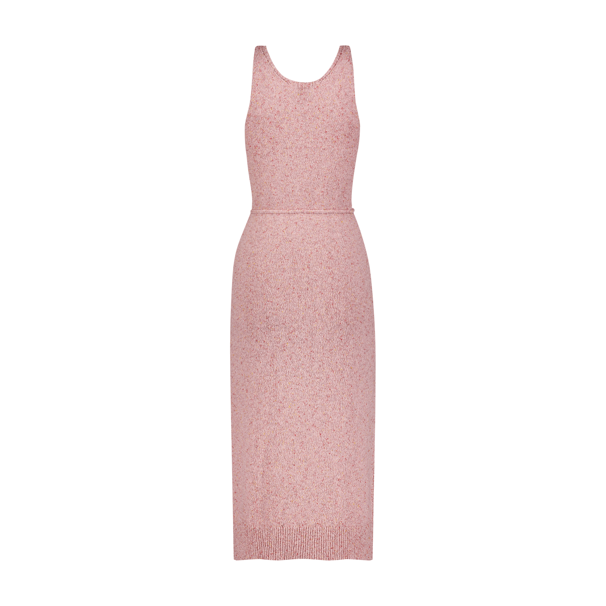Pink Melange Scoop Neck Tank Midi Dress - Primm'sPink Melange Scoop Neck Tank Midi DressMatthew Bruch