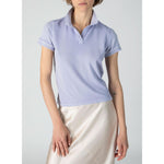 Pique with Wash Short Sleeve Polo Skyflower - Primm'sPique with Wash Short Sleeve Polo SkyflowerATM