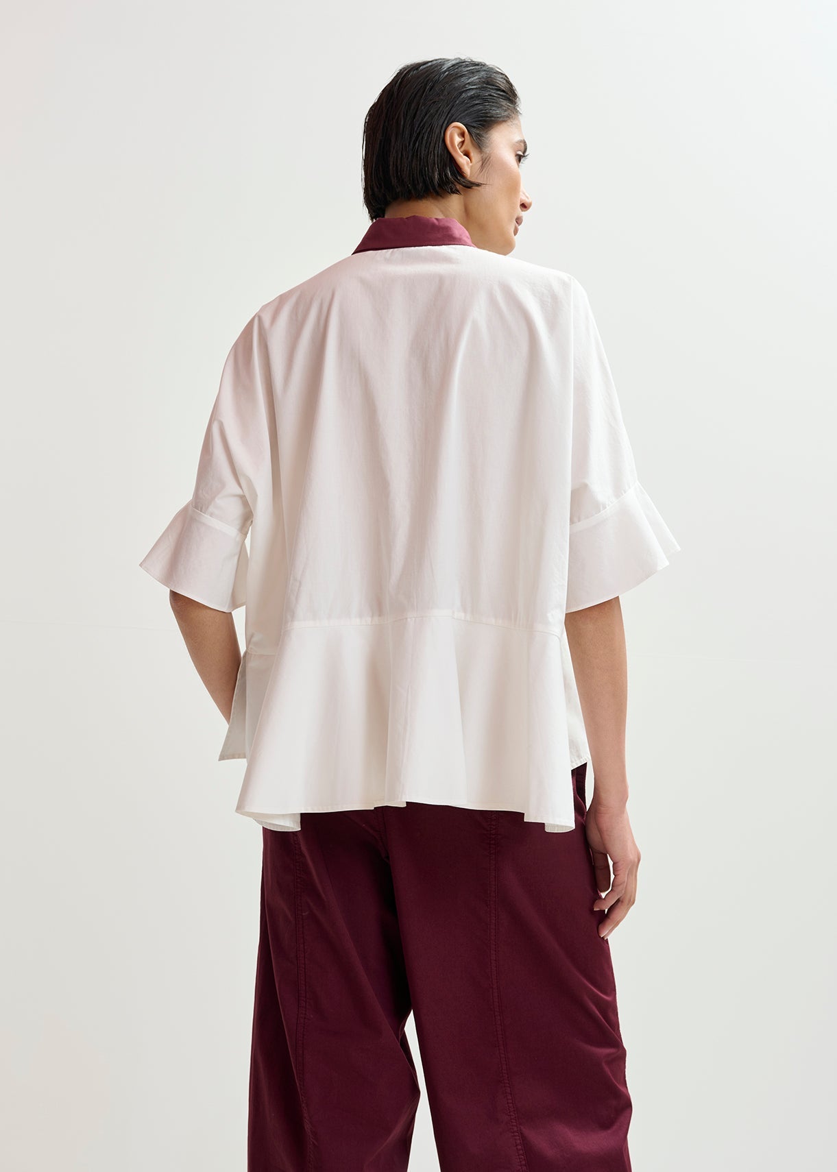 KAYLEE PEPLUM RUFFLE SHIRT ESSENTIEL ANTWERP
