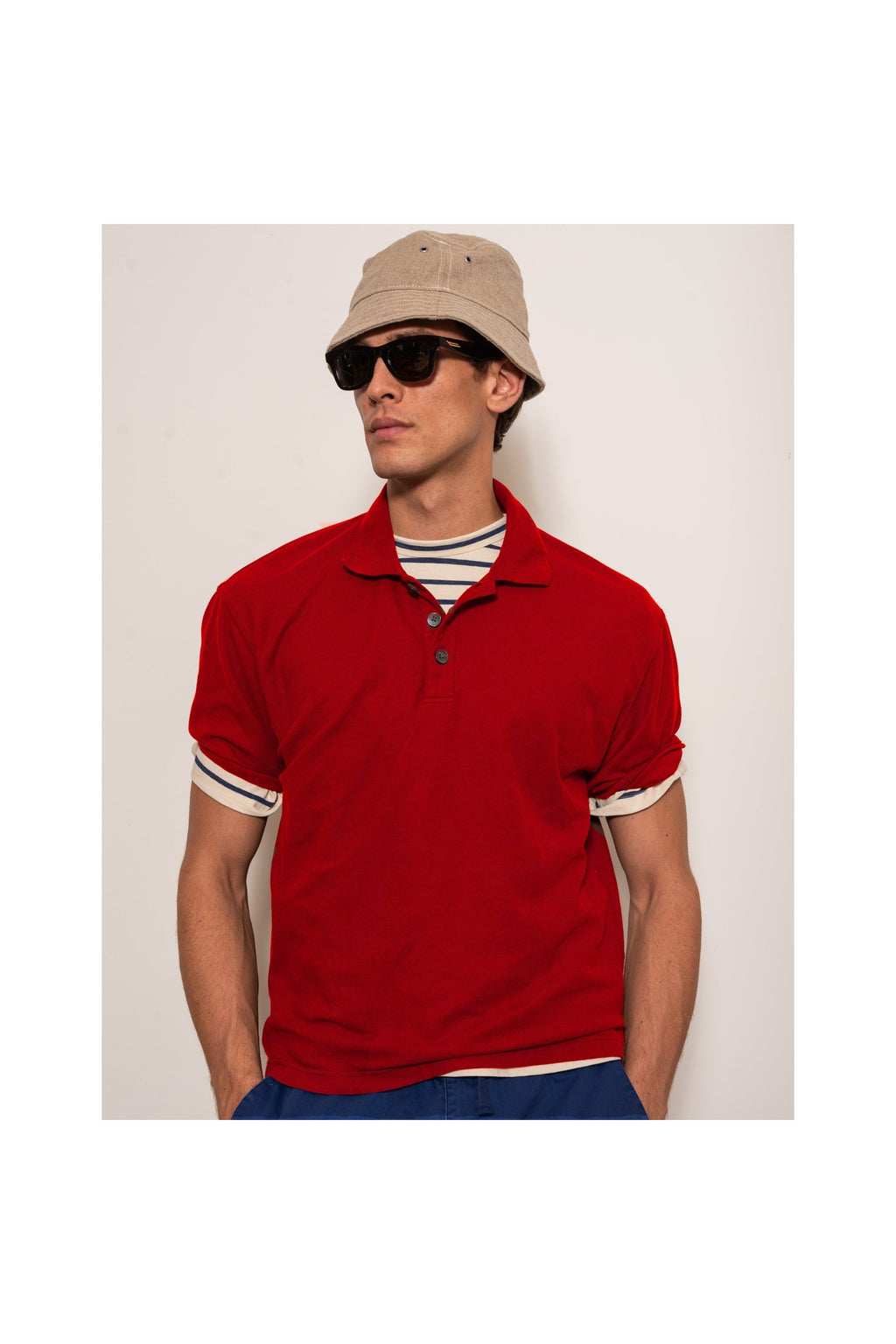 Garment Dyed Polo in Pique Cotton Alex Mill