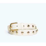 Rebecca Belt Bone Calf with Gold Studs Freda Salvador