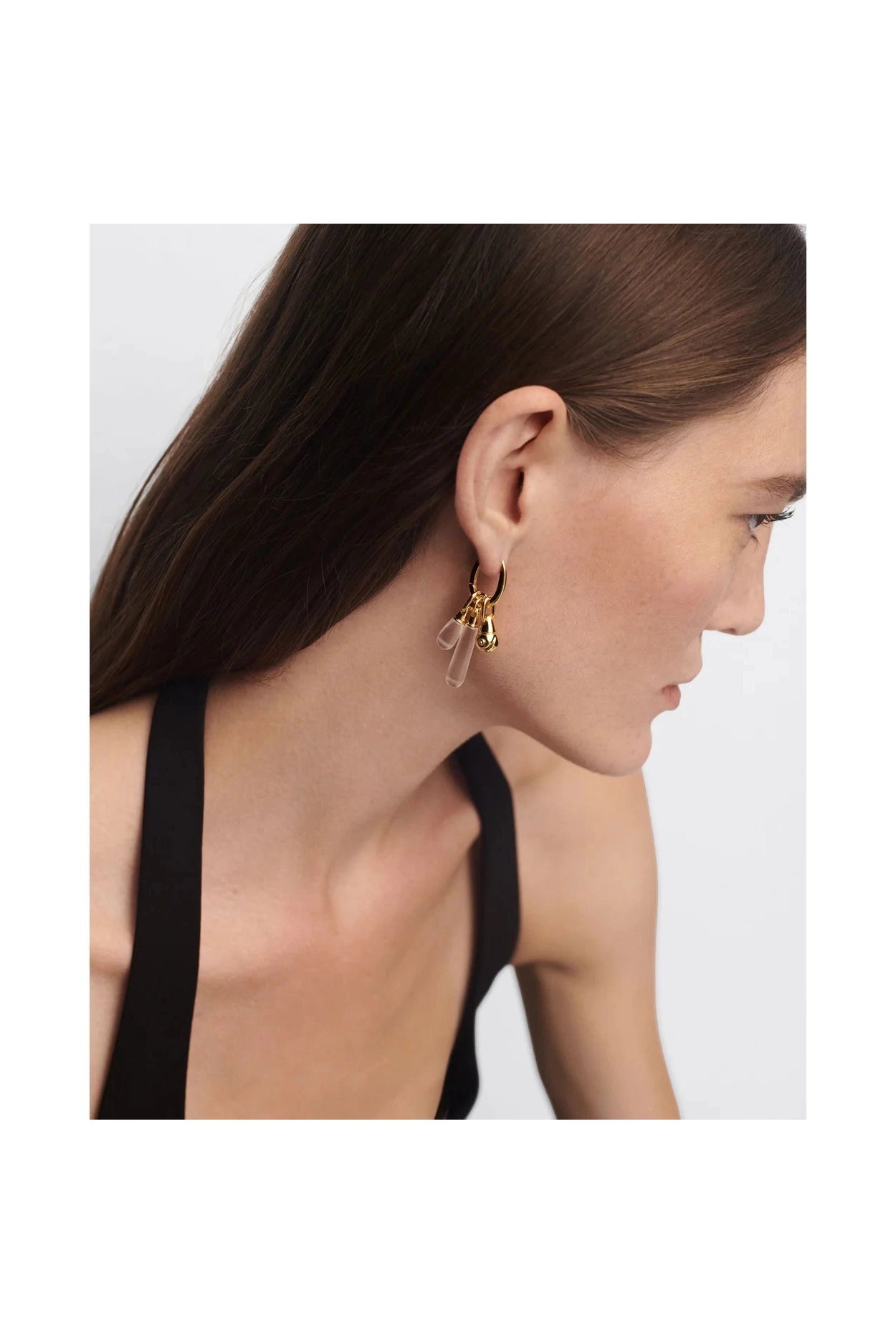 Rock Crystal Drop Pendant PDPAOLA