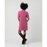 Rowan Short - Sleeved Funnel Neck Dress Heather Pink - Primm'sRowan Short - Sleeved Funnel Neck Dress Heather PinkMashburn