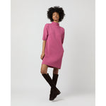 Rowan Short - Sleeved Funnel Neck Dress Heather Pink - Primm'sRowan Short - Sleeved Funnel Neck Dress Heather PinkMashburn