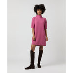 Rowan Short - Sleeved Funnel Neck Dress Heather Pink - Primm'sRowan Short - Sleeved Funnel Neck Dress Heather PinkMashburn