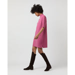 Rowan Short - Sleeved Funnel Neck Dress Heather Pink - Primm'sRowan Short - Sleeved Funnel Neck Dress Heather PinkMashburn