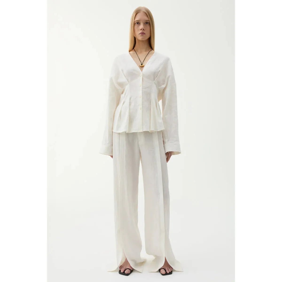 Rubin Pant White Linen - Primm'sRubin Pant White LinenRodebjer